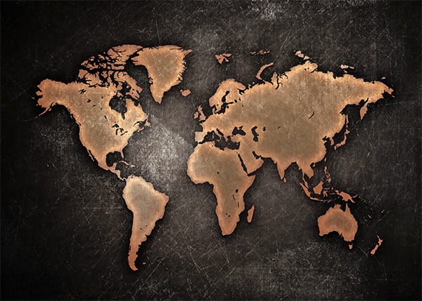 Фотообои Дизайнерская карта мира
