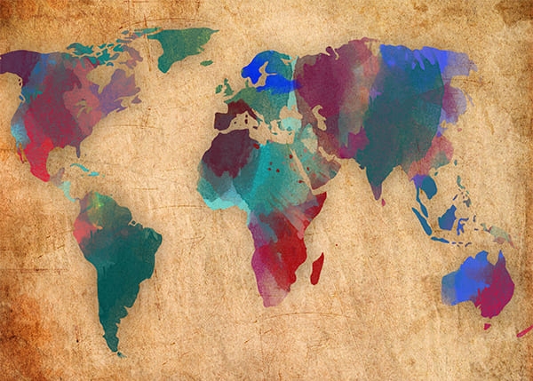 Фотообои Креативная карта мира
