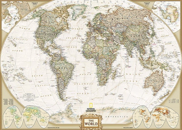Фотообои Карта мира древняя
