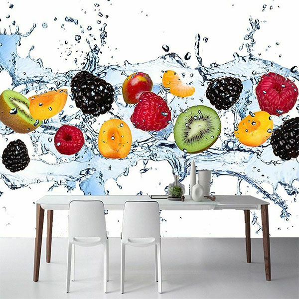 шпалери з фруктами та водою для кухні